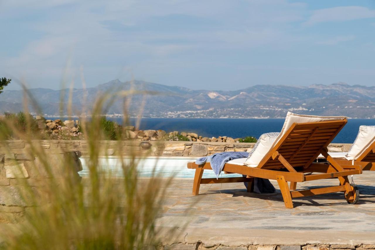 Kallirroe Deluxe Villa With Sea View And Pool Chrisi Akti  Exteriér fotografie